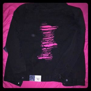 Black blue jean jacket